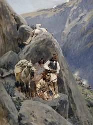 Apache Indians in the Mountains
